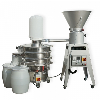Mahlturbine Bio 300, 4 kW mit Siebmaschine 2 Etagen