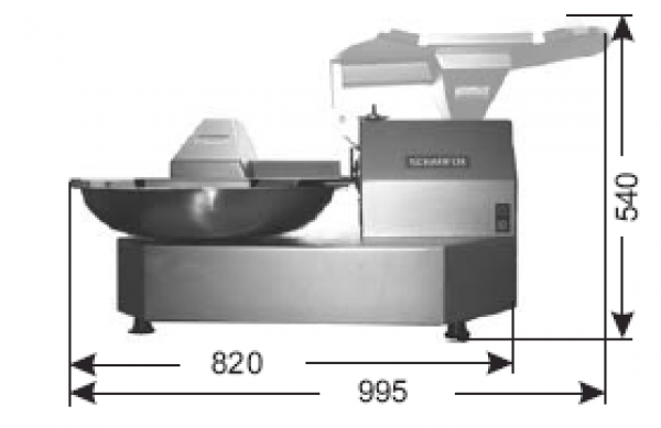 Kutter TC 11 mit 2 tlg. Messer, 2 Gang
